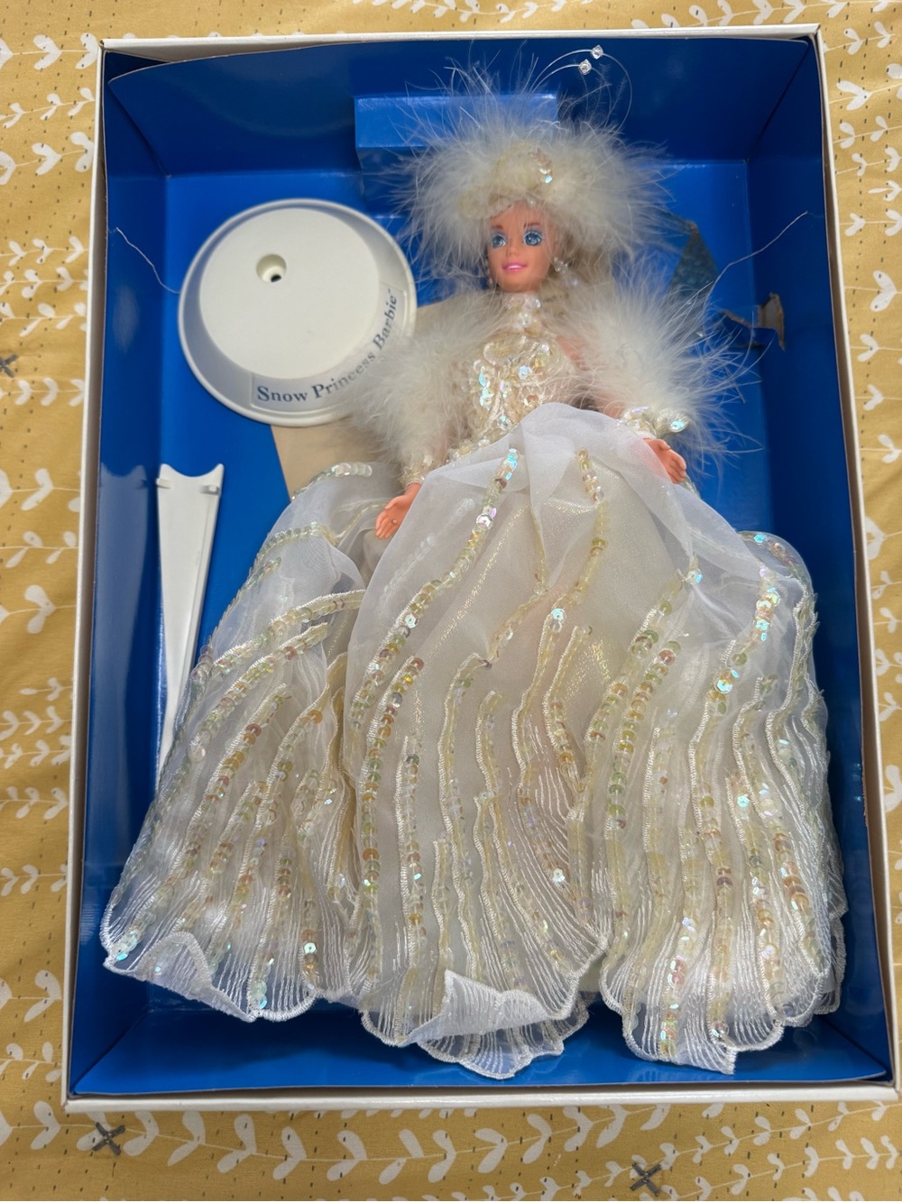 Barbie Snow Princess Doll in White and Gold